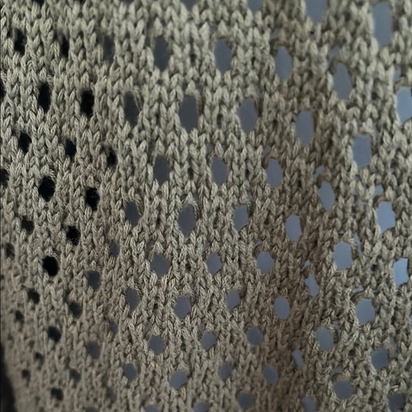 Faded Glory Green Open-Knit Cardigan Sweater - Picture 3 of 3